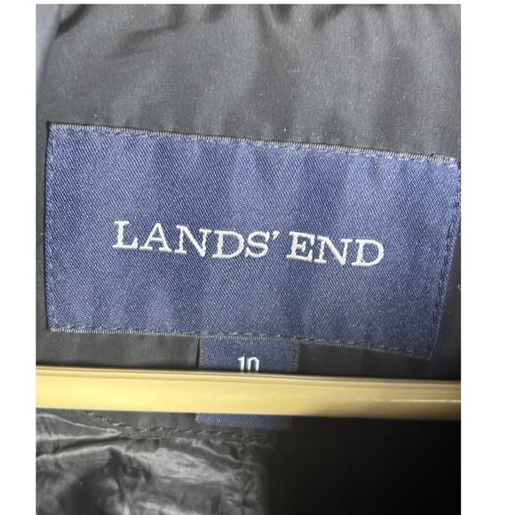 Lands' End Womens Size 10 Black Pockets light Quilted Lined Jacket - Picture 5 of 9